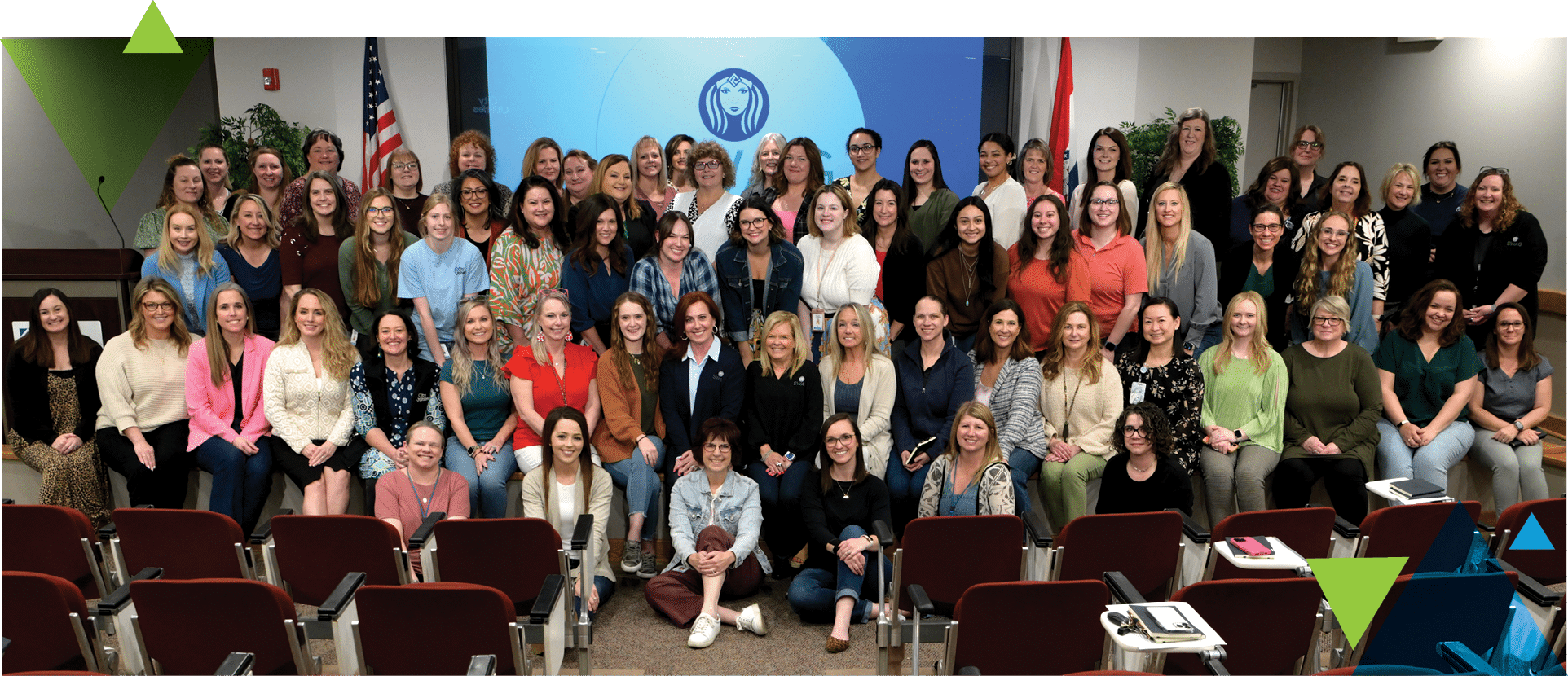 Group photo of CU employee women from SWAG, Strong Women Achieving Goals