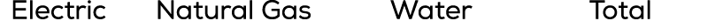  Electric Natural Gas Water Total