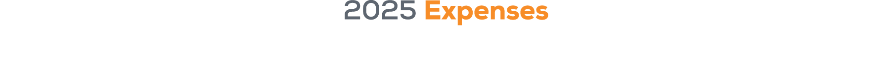 2025 Expenses