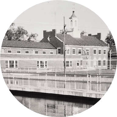 80th Anniversary photo from 1950's of Springield Water Works building