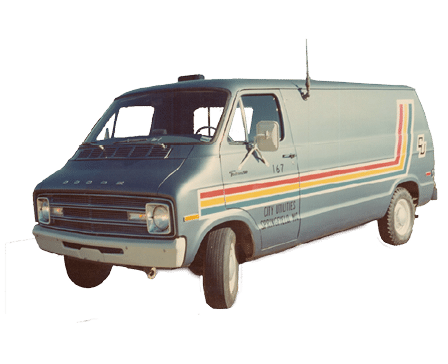 Photo of 1980's CU work van