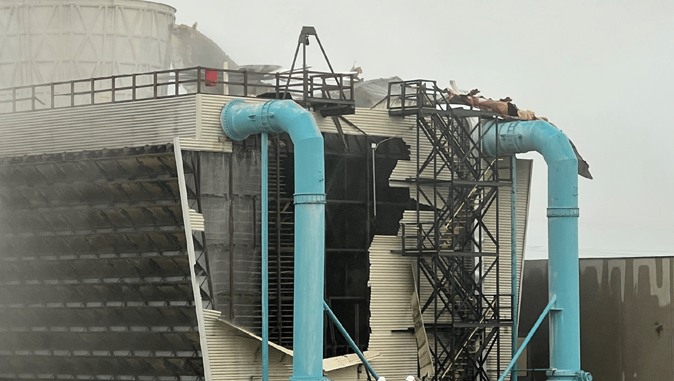 Damage of coal-fired unit at John Twitty Energy Center
