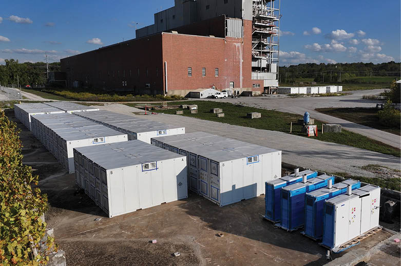 Battery storage at James River Power Station