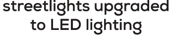 streetlights upgraded to LED lighting